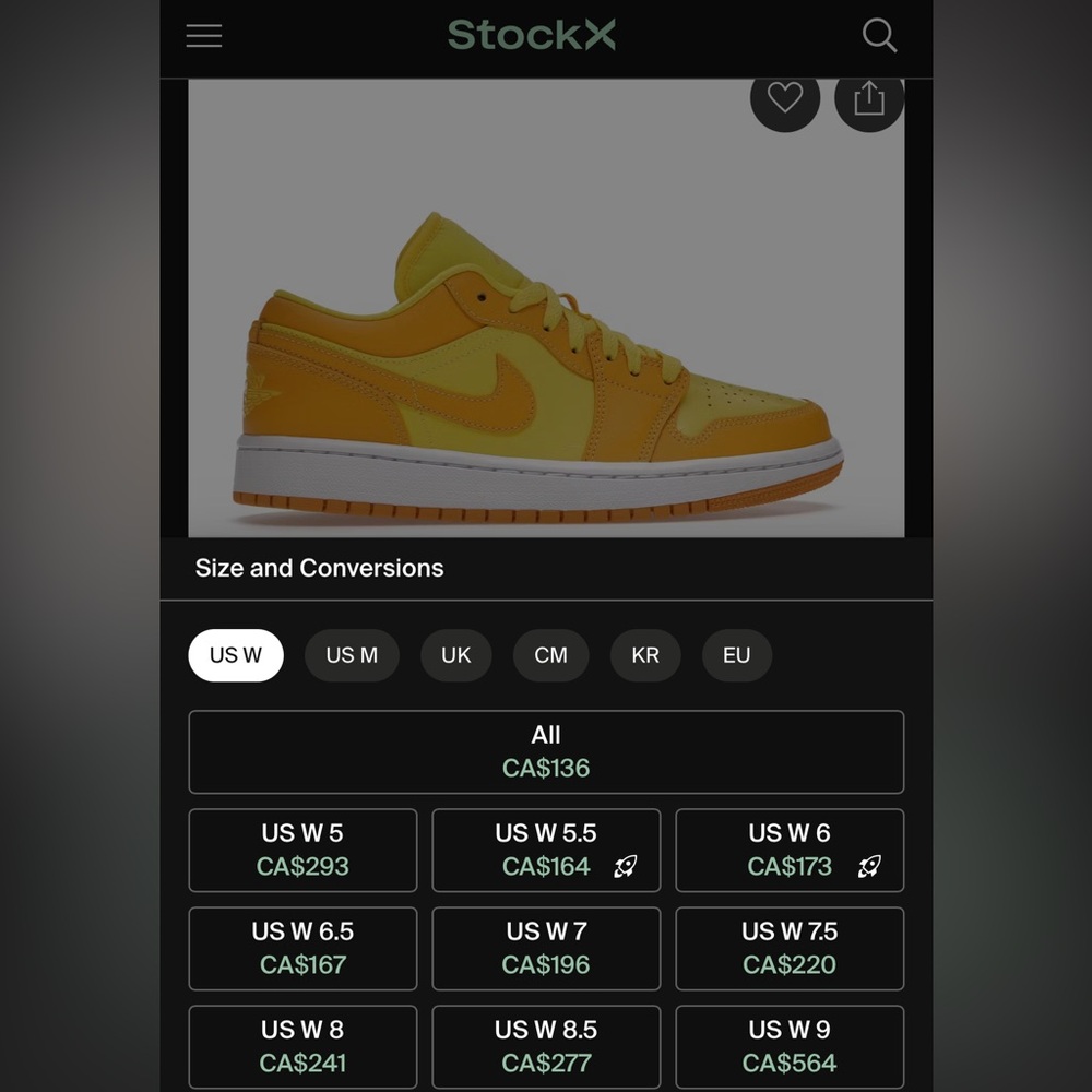 Yellow Jordan 1 Low - Picture 3 of 4